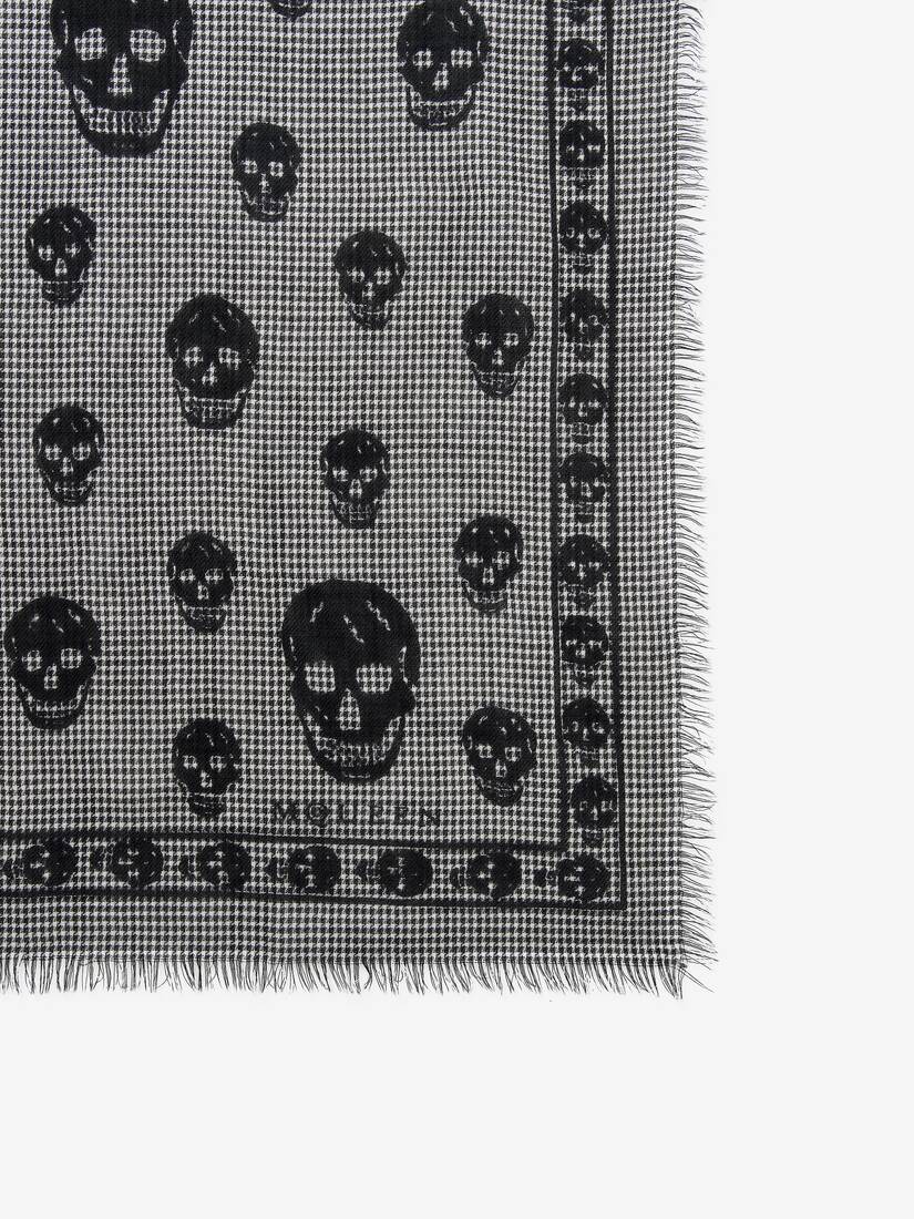 Houndstooth Skull Foulard