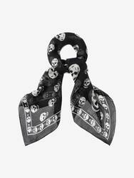 Classic Silk Blend Skull Scarf