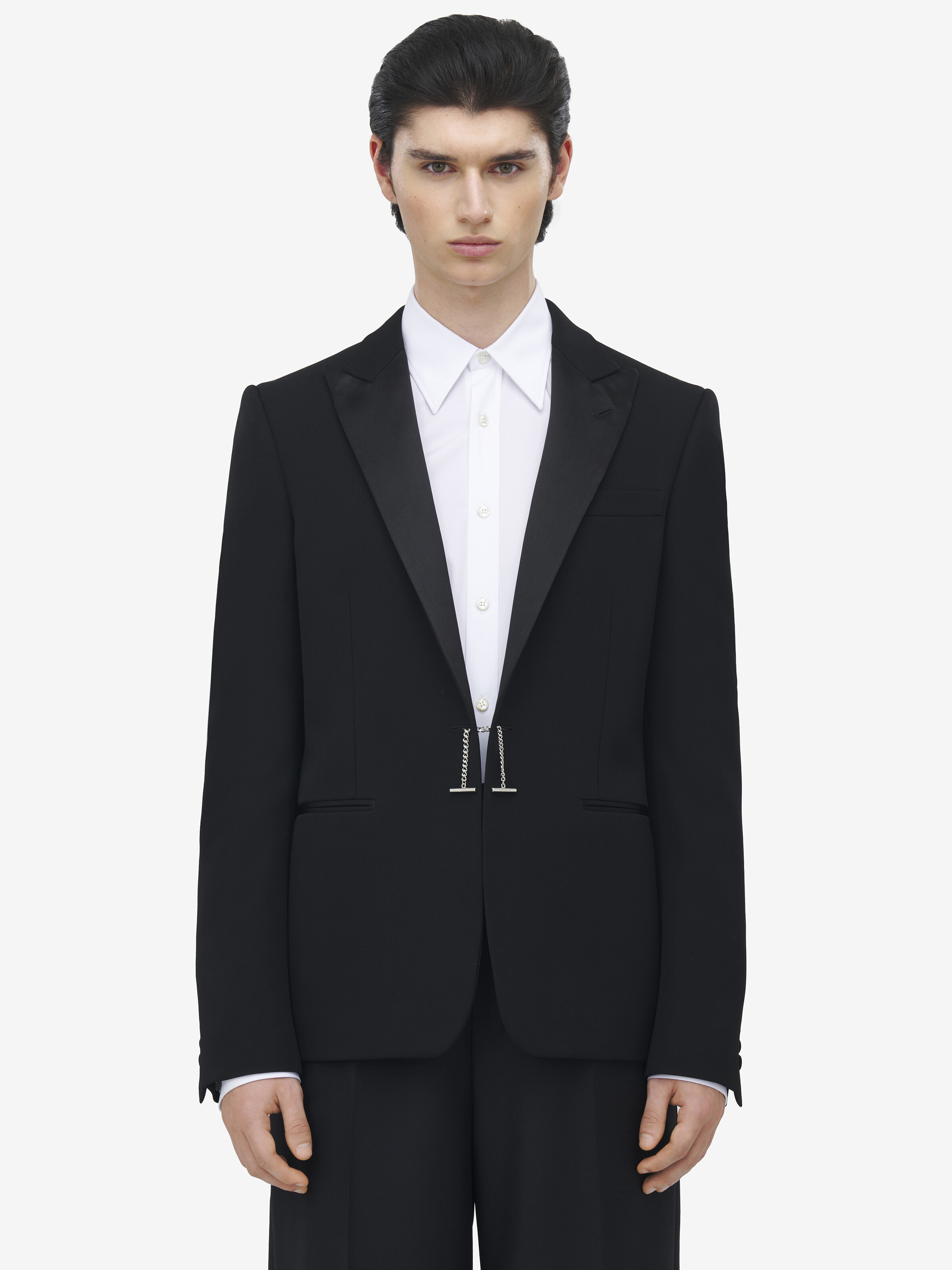 Veste À Boutonnage Simple pour Homme en Noir in Laine | Alexander McQueen - image 5