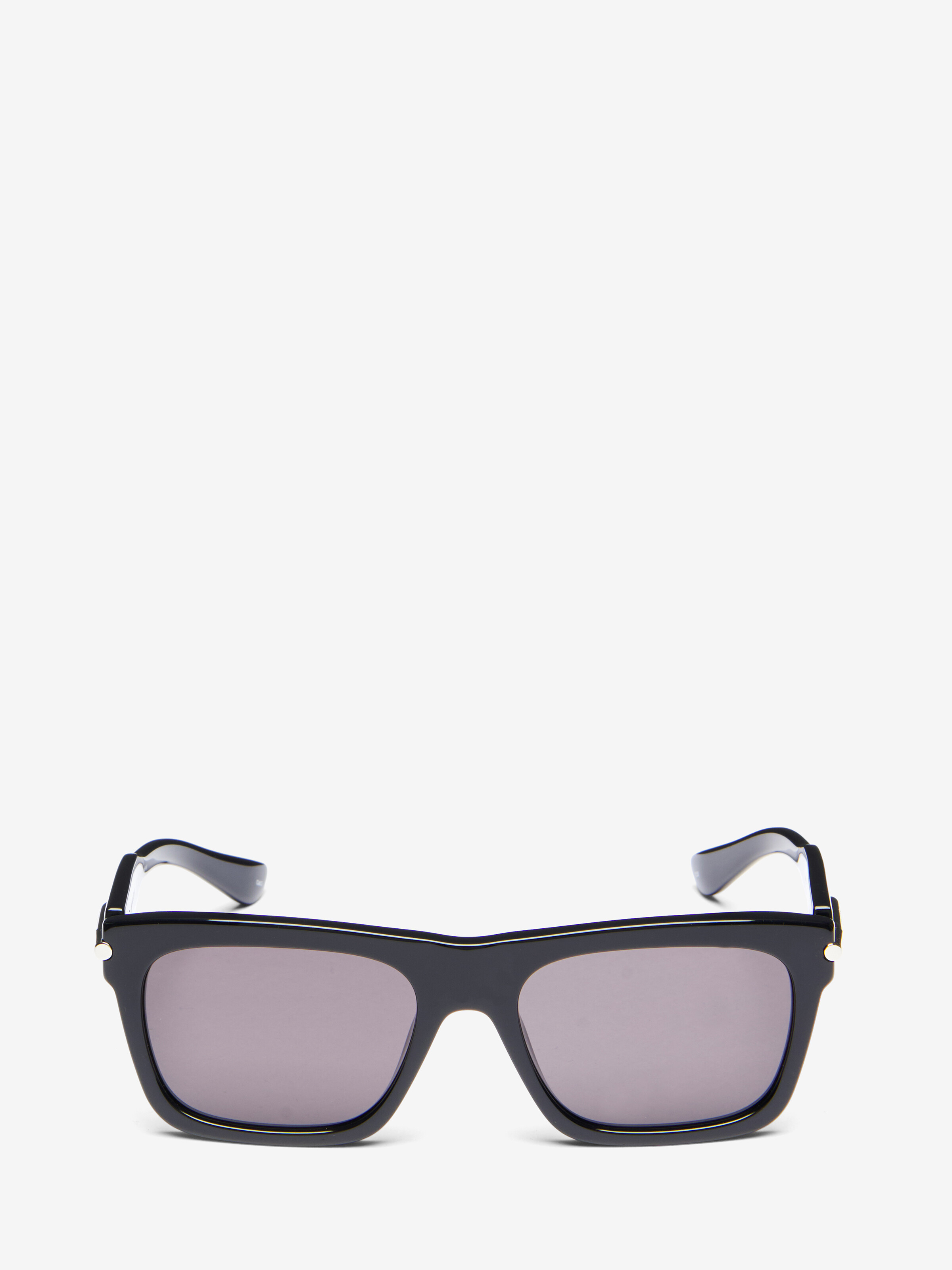 Alexander Mcqueen Rectangular T-bar Sunglasses In Black/smoke