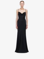 Draped Neckline Evening Dress