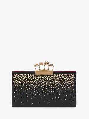 Skull Four-Ring Flat Pouch