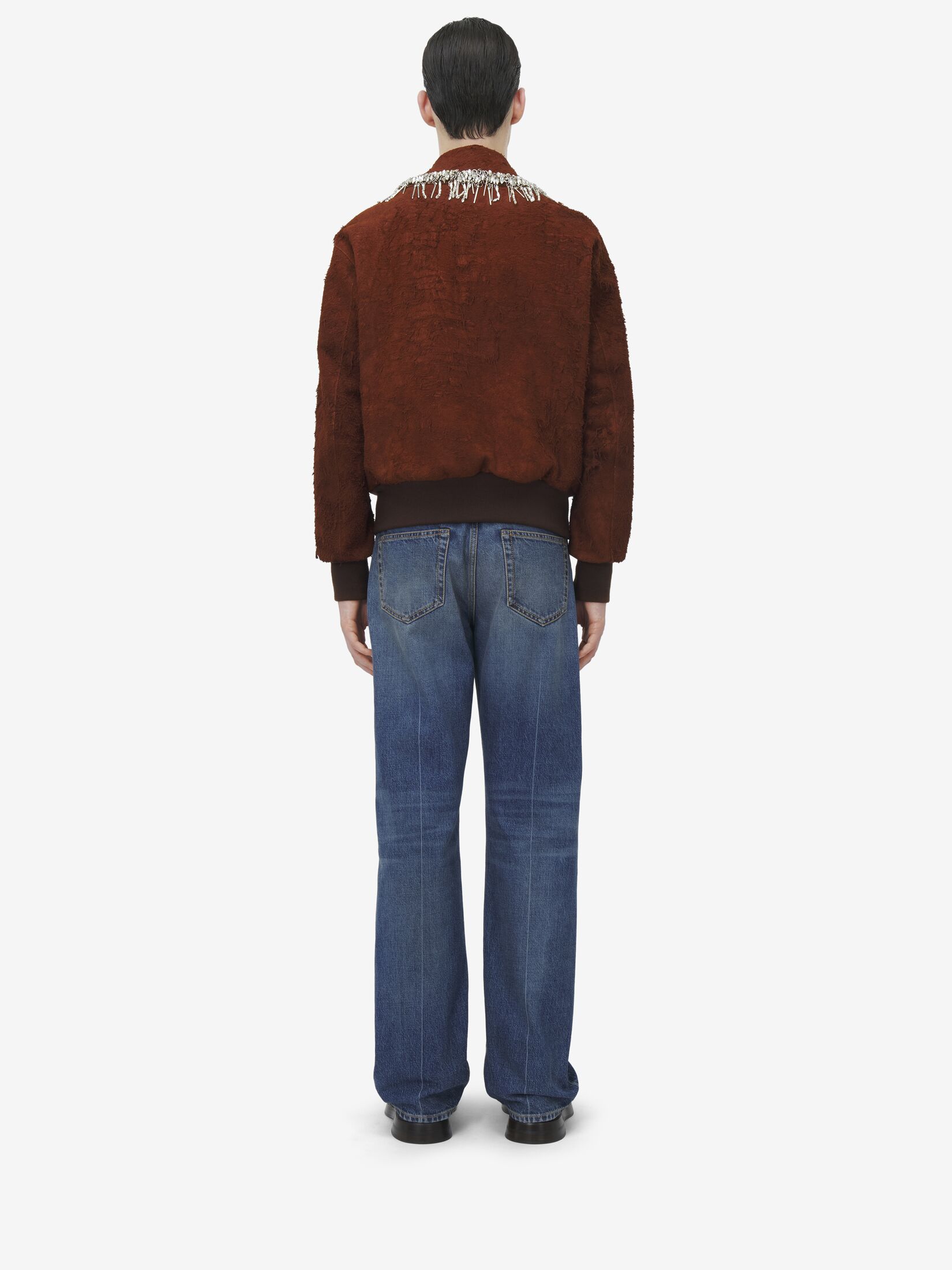 Alexander McQueen Men's Harrington Cropped Jacket Beige