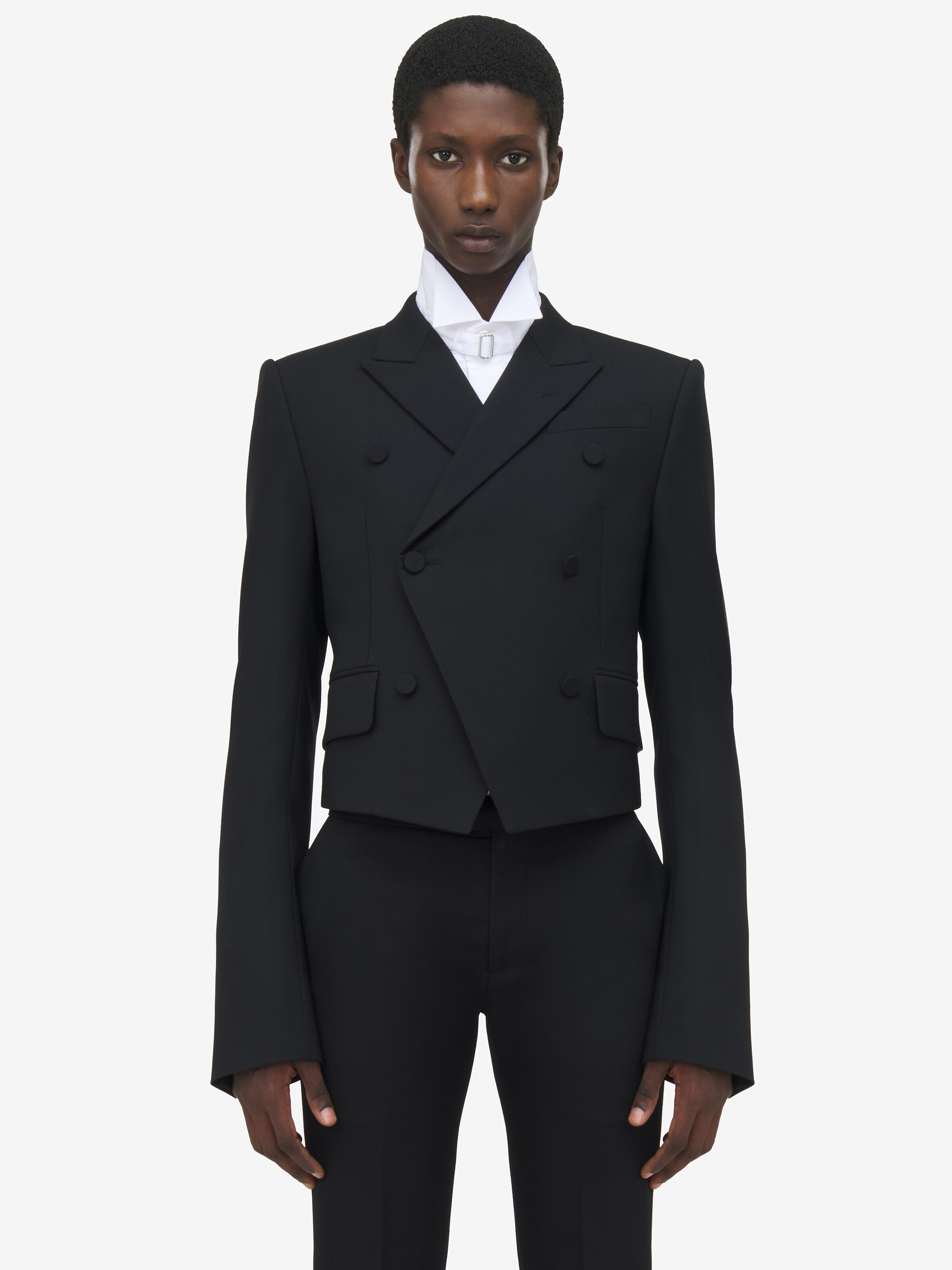 Double-breasted Shrunken Blazer