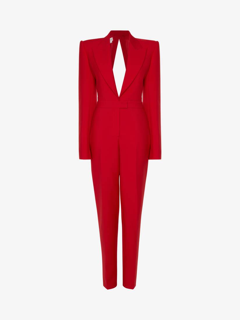 All-in-one Tailored Suit in Lust Red