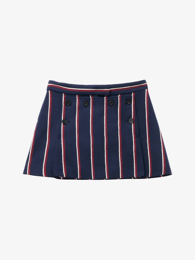 College Stripe Mini Skirt