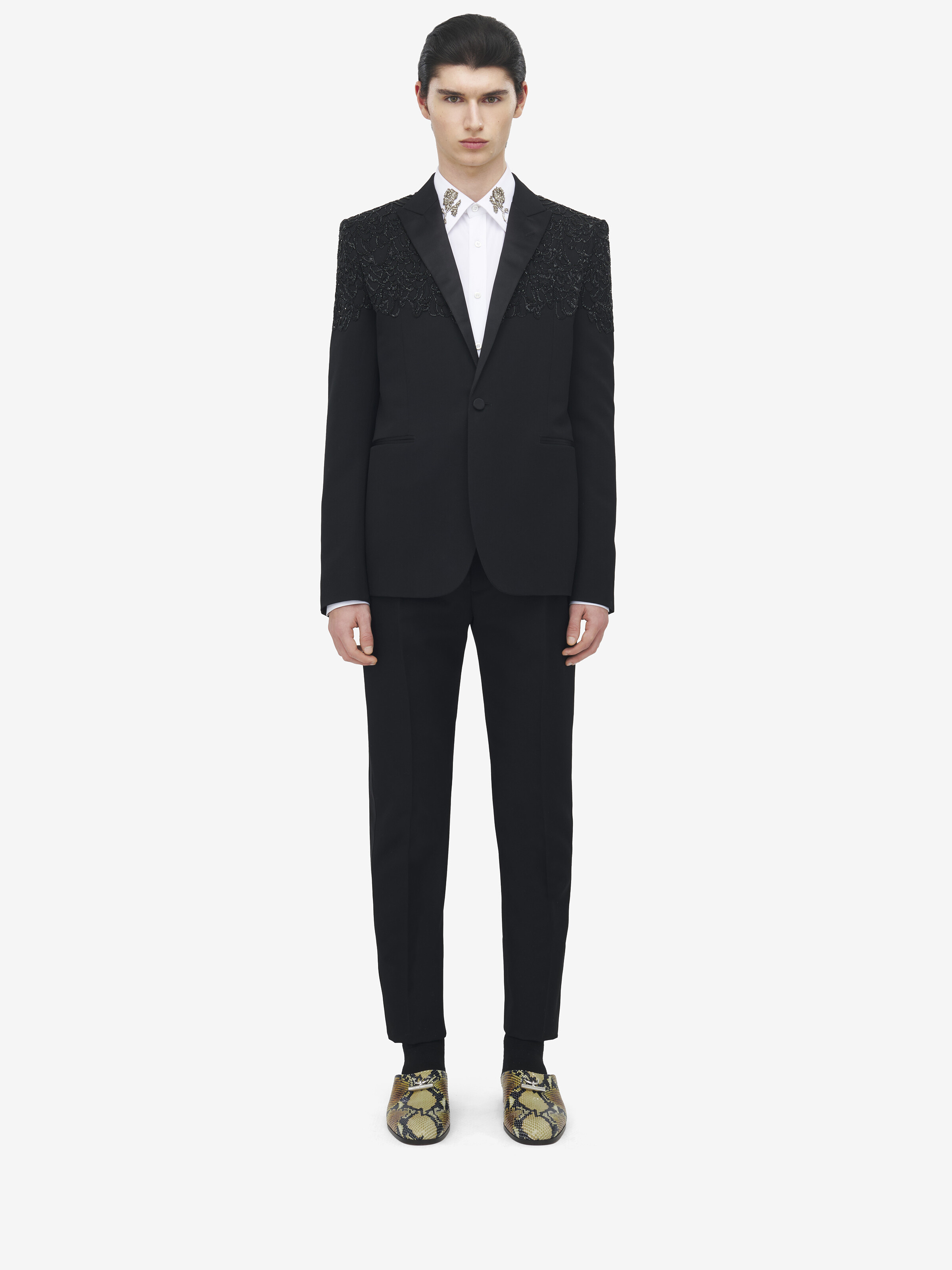 Jet Embroidery Tuxedo Jacket