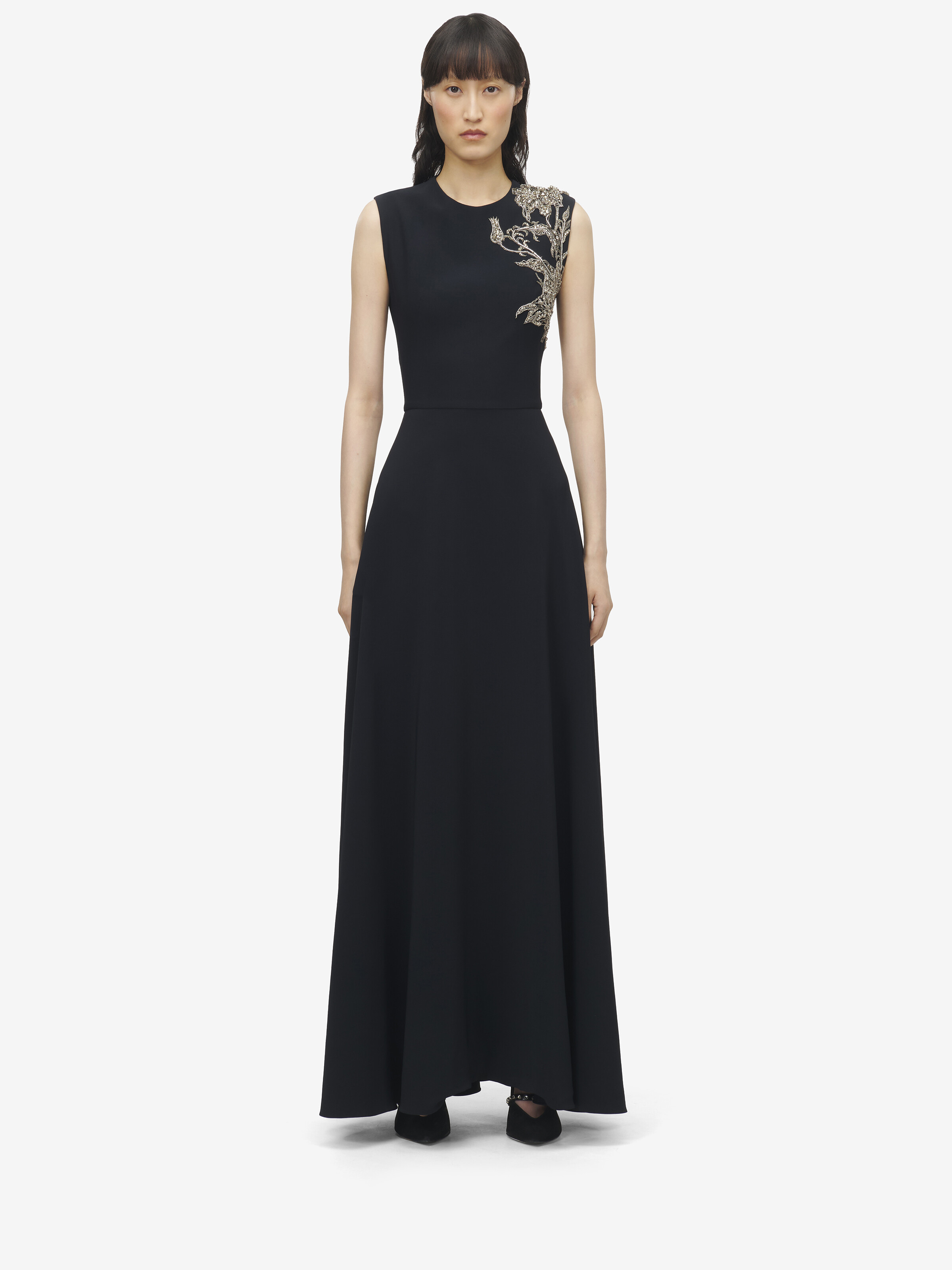 Silver Tattoo Asymmetric Dress