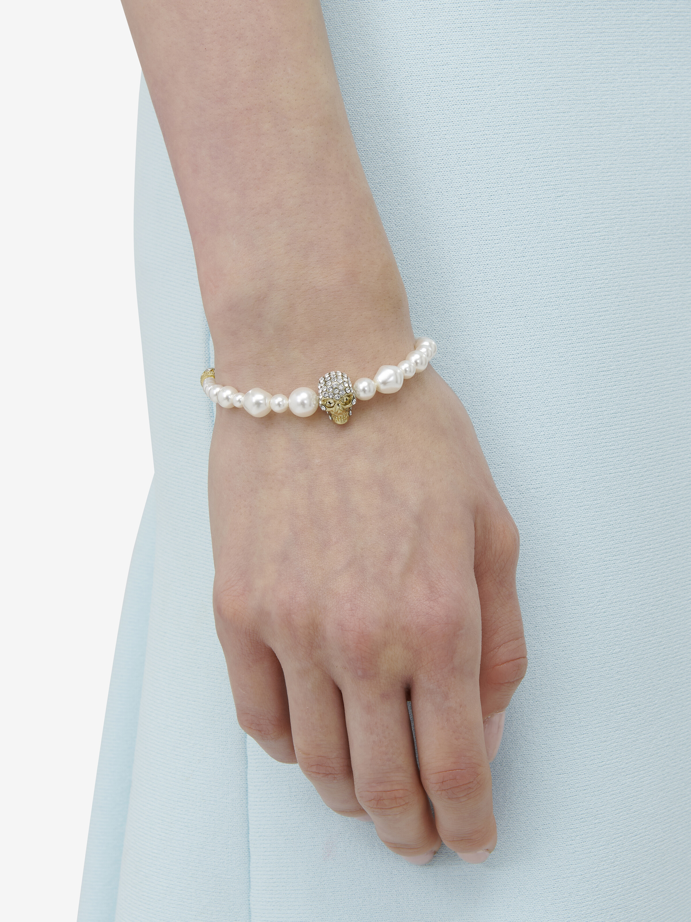 Skull and Pearl Friendship Bracelet