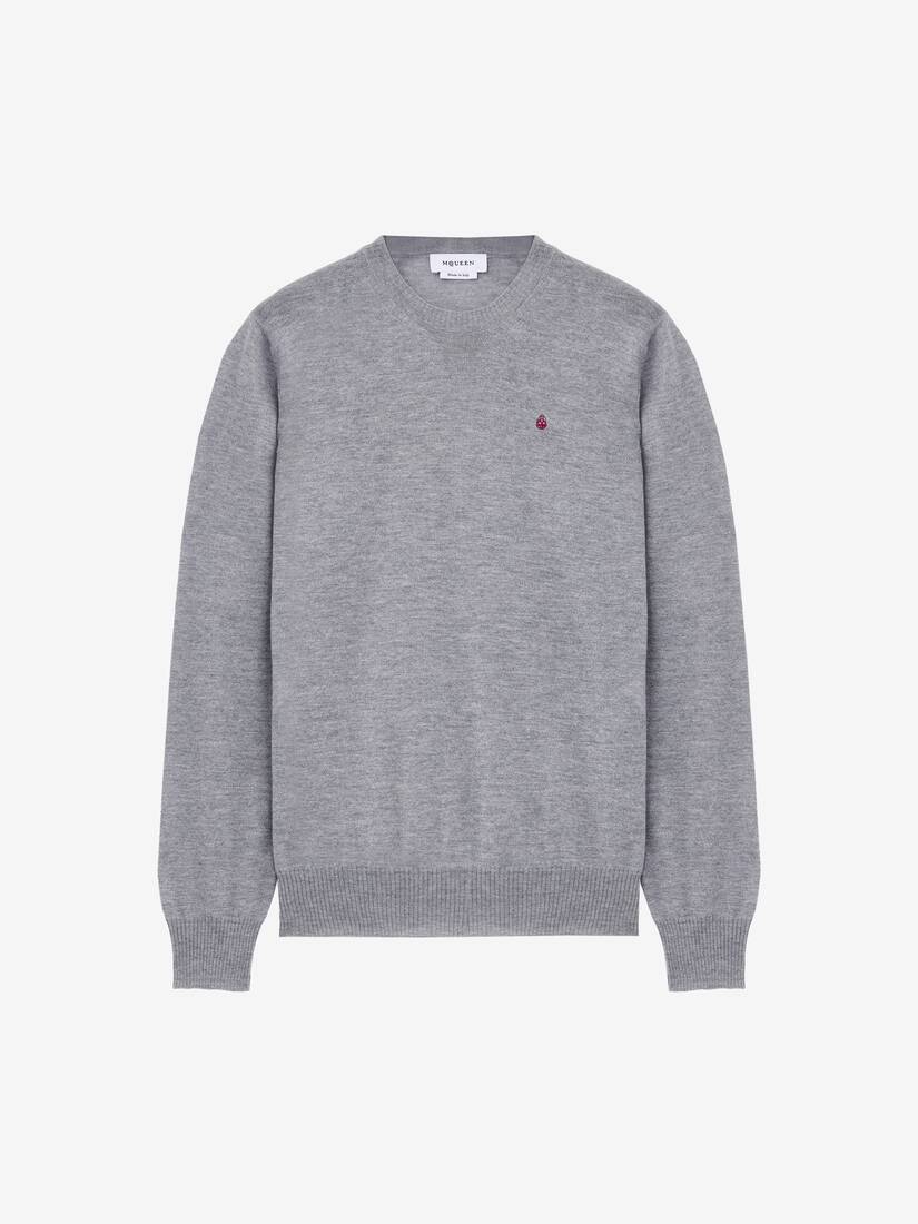 Merino Wool Inverted Skull Jumper