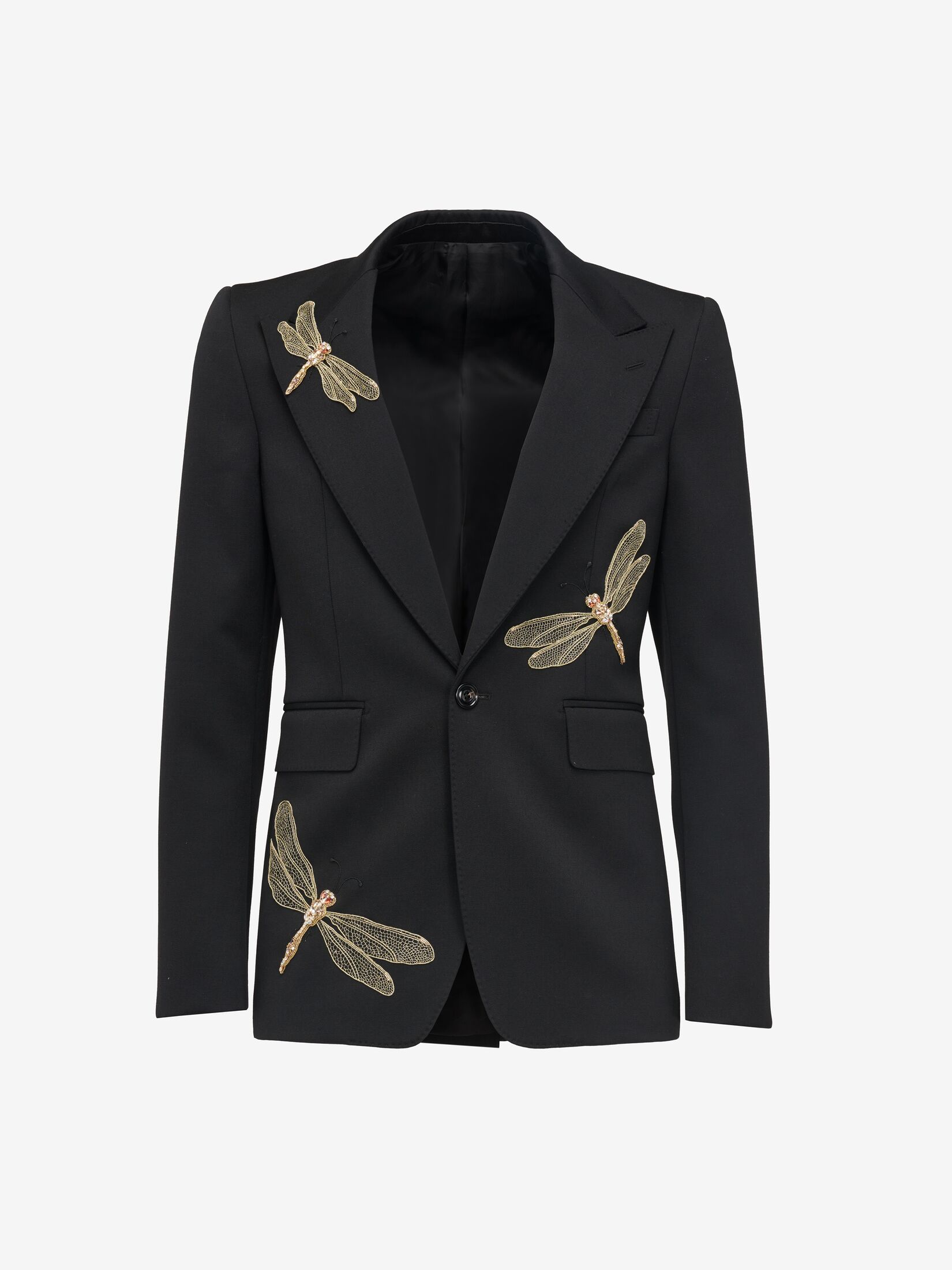 Dragonfly Applique Single-breasted Jacket