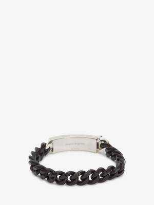 Identity Chain Bracelet in Black/Silver | Alexander McQueen US