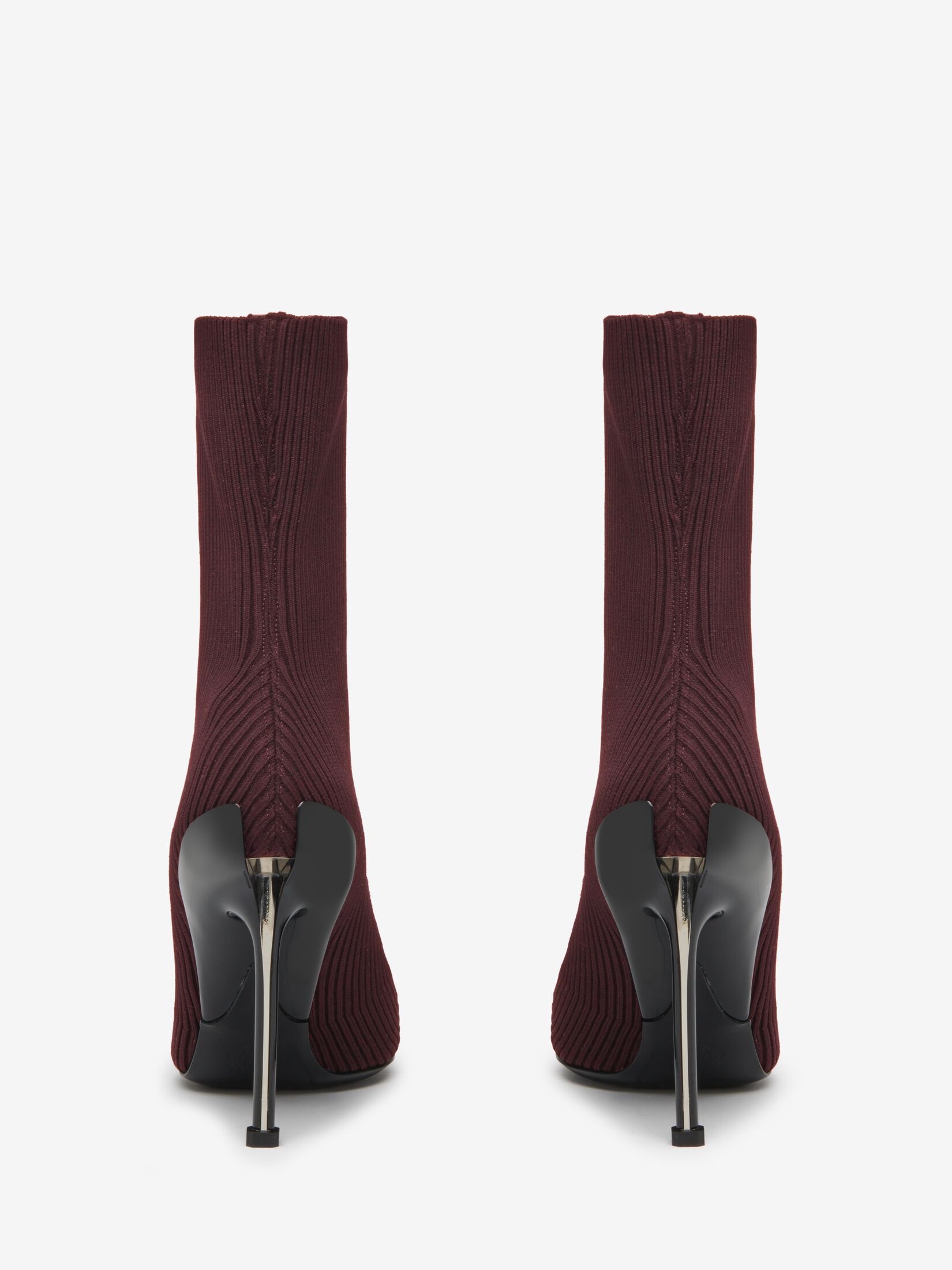 Slash Knit Boot in Black/Silver | Alexander McQueen US
