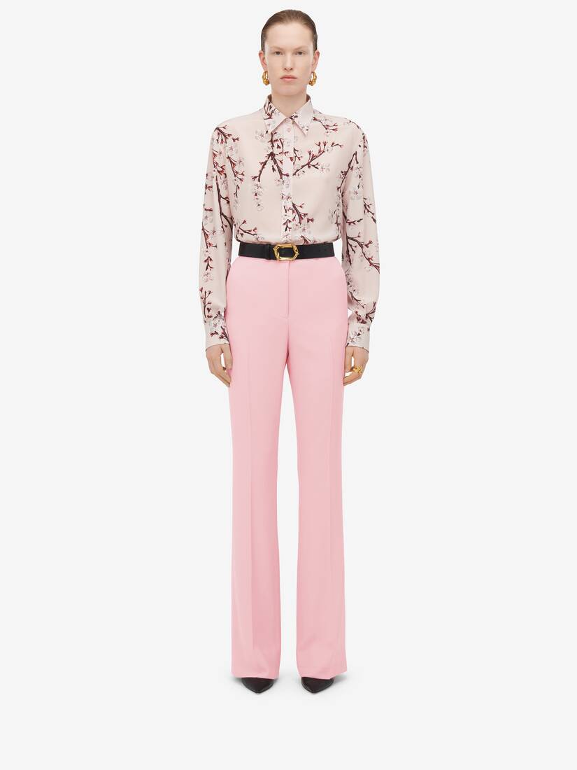High-waisted Narrow Bootcut Trousers