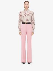 High-waisted Narrow Bootcut Trousers