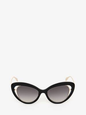 Open Wire Cat-Eye Sunglasses
