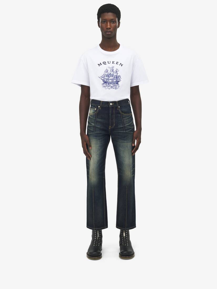 Darted Denim Jeans