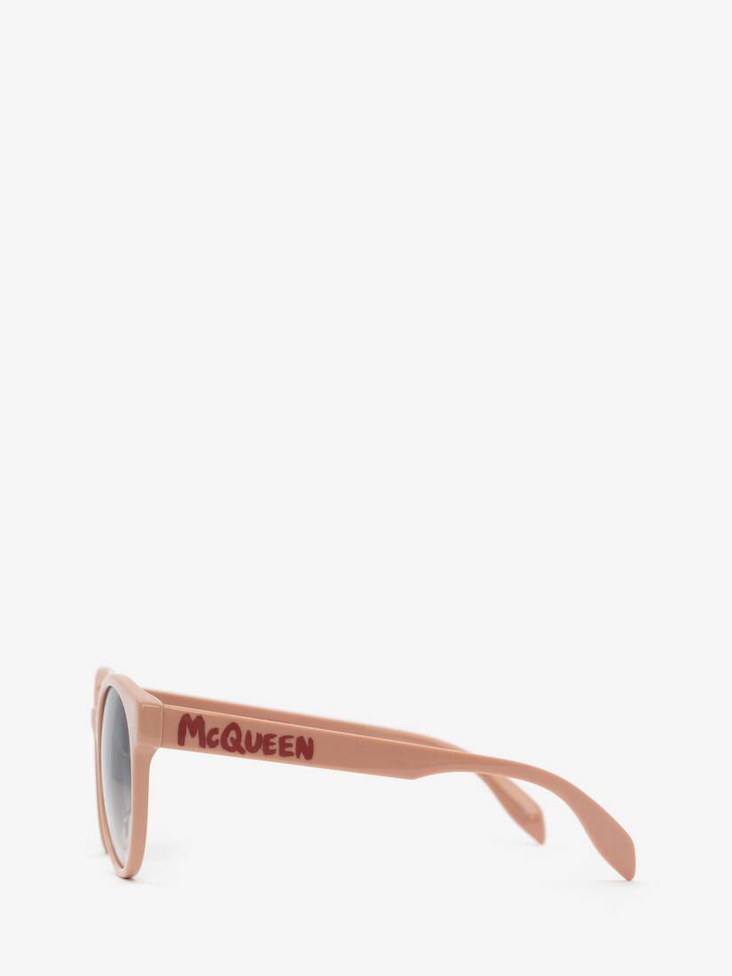 Runde McQueen Graffiti Sonnenbrille