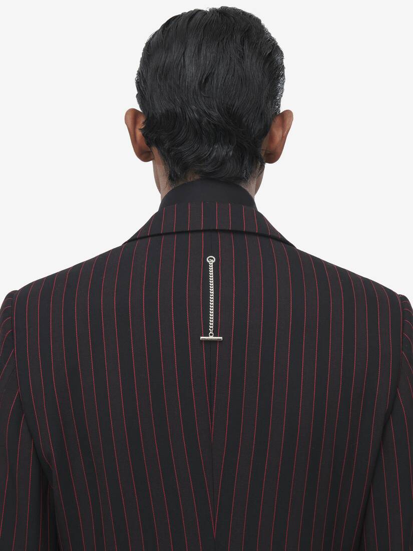 Shadow Stripe Single-Breasted Jacket