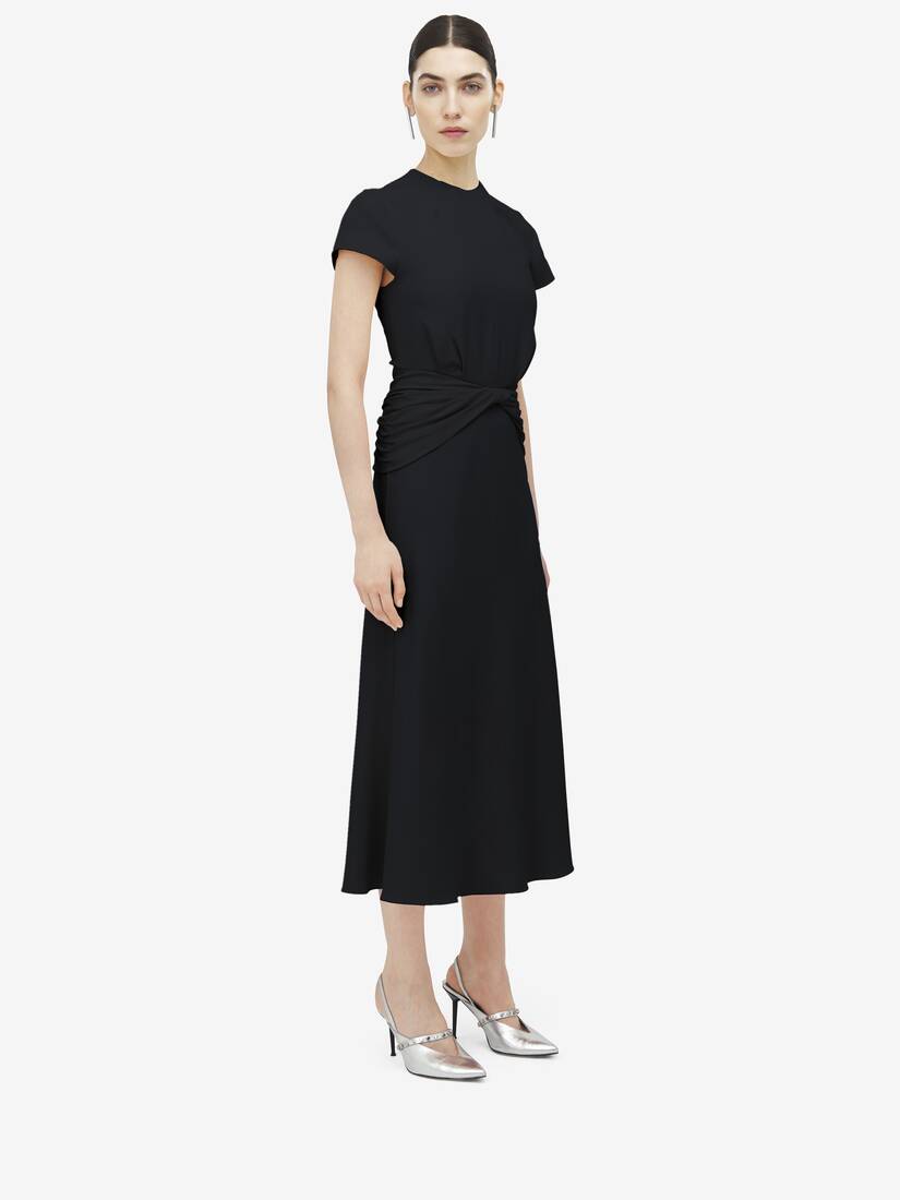 Knot Waist Midi Dress
