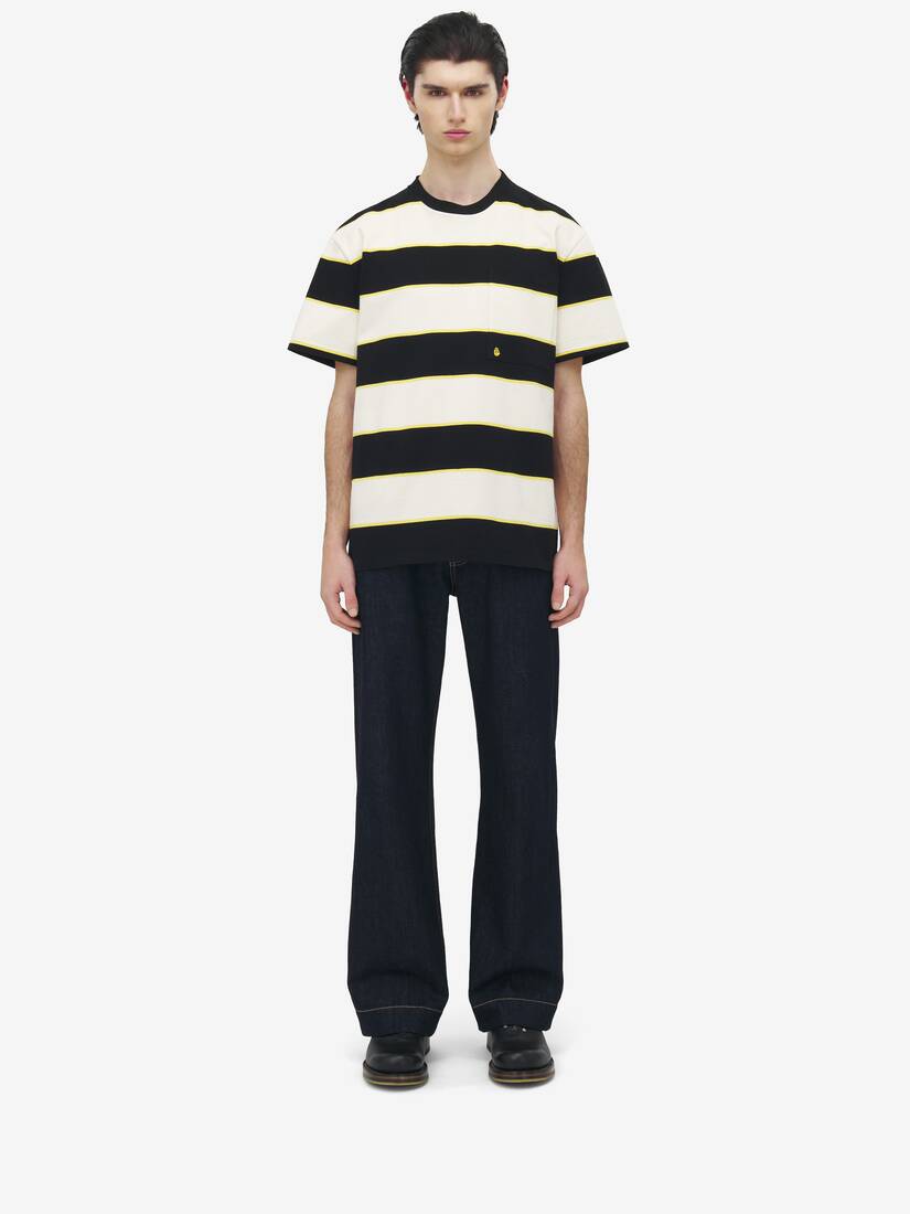 Inverted Skull Striped T-shirt