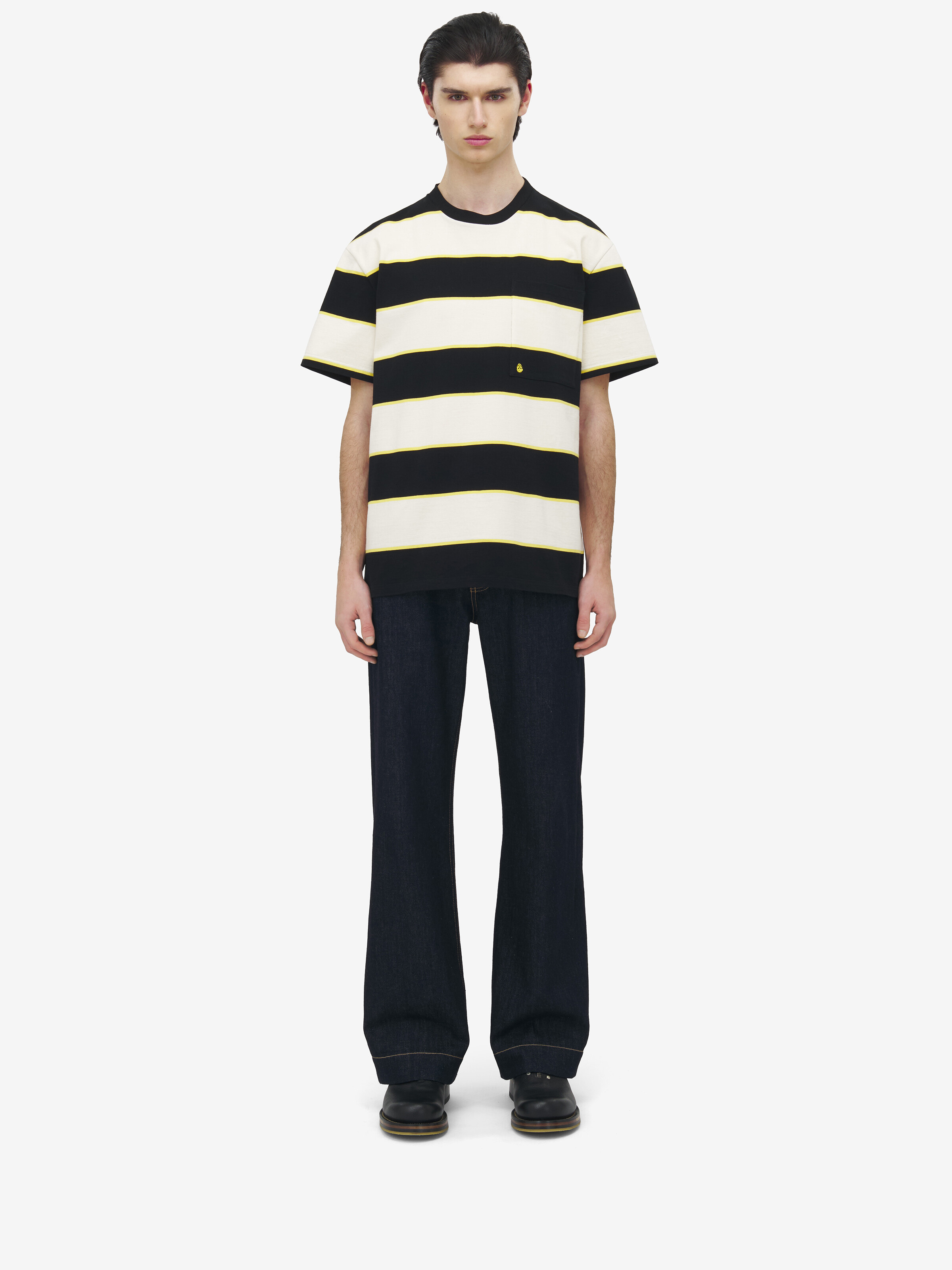 Inverted Skull Striped T-shirt