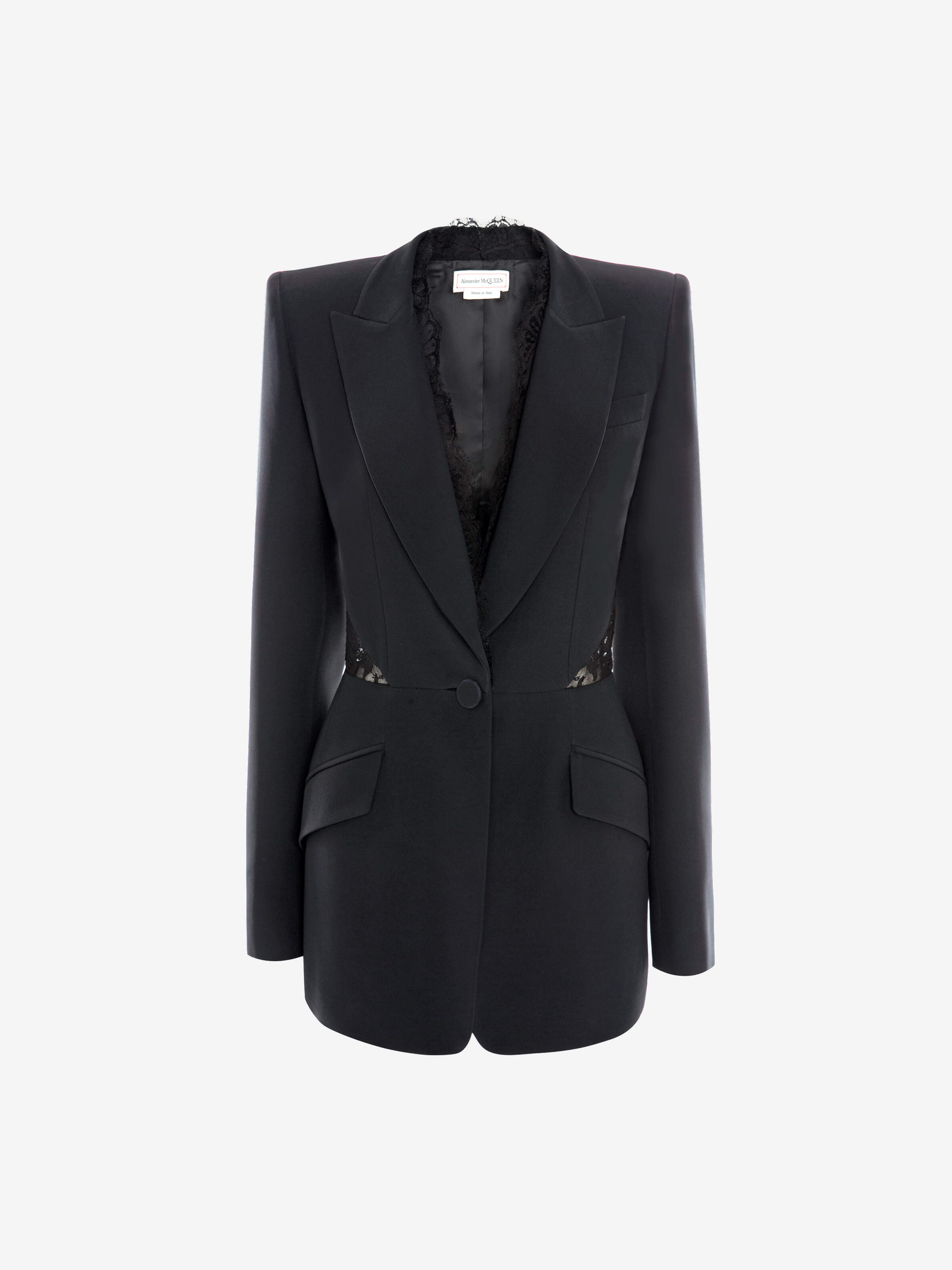 alexander mcqueen leaf crepe jacket