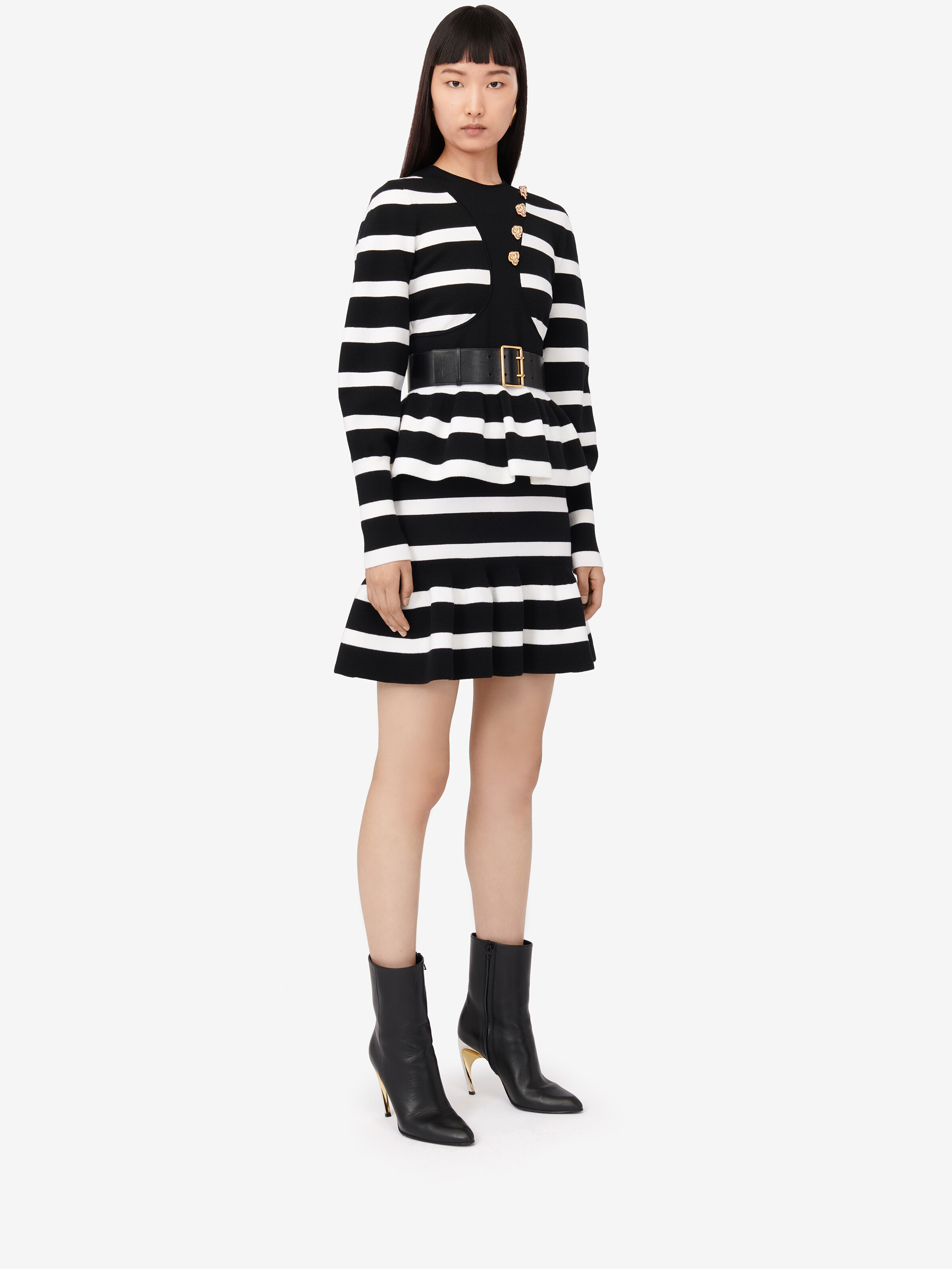 Striped Peplum Jumper