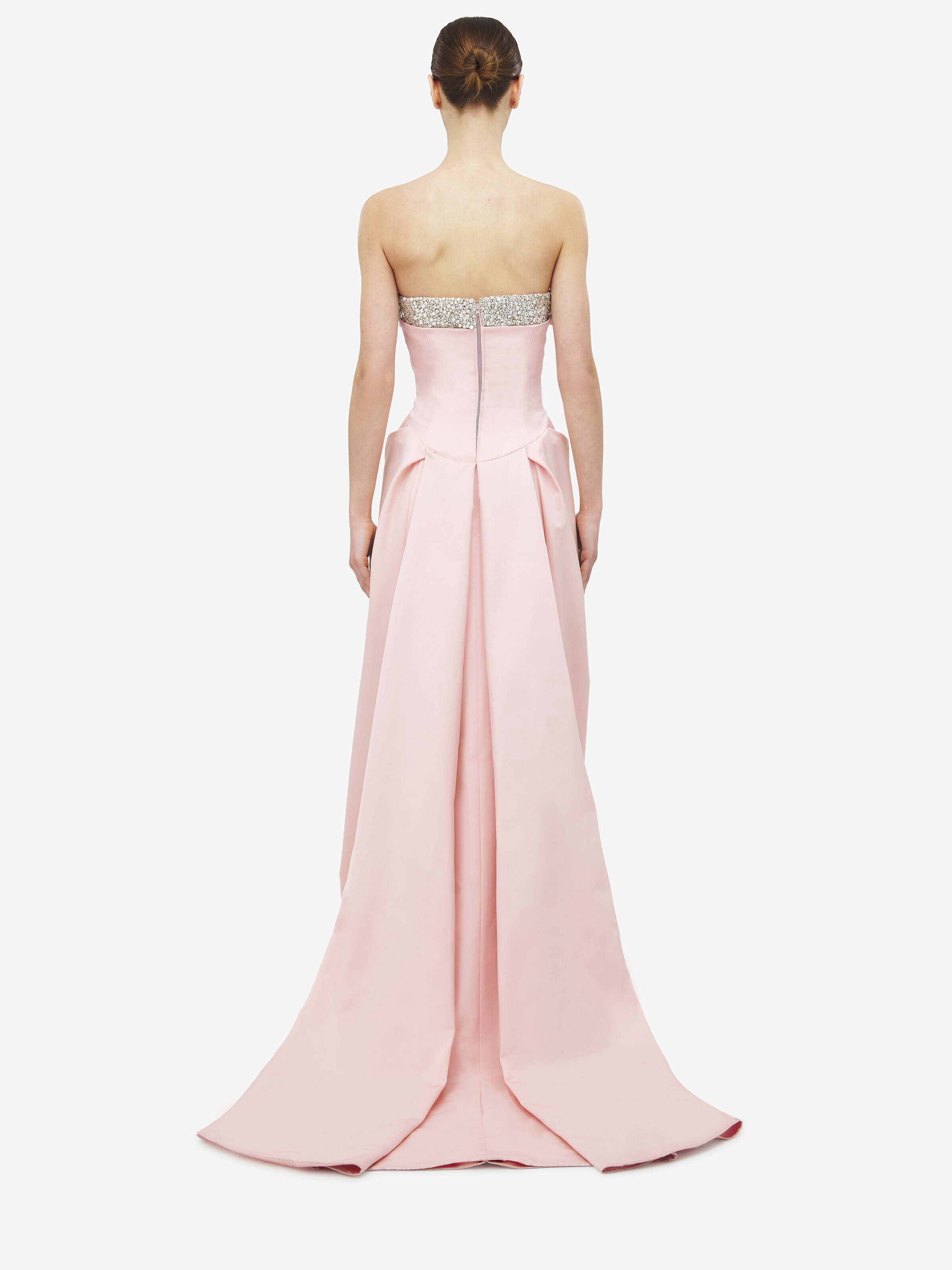 Crystal Embroidery Strapless Evening Dress