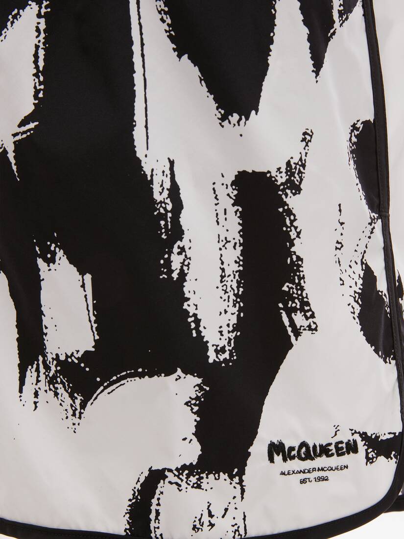 ALEXANDER McQUEEN Watercolor Graffiti printed nylon swim shorts - White -  7265804419Q9088