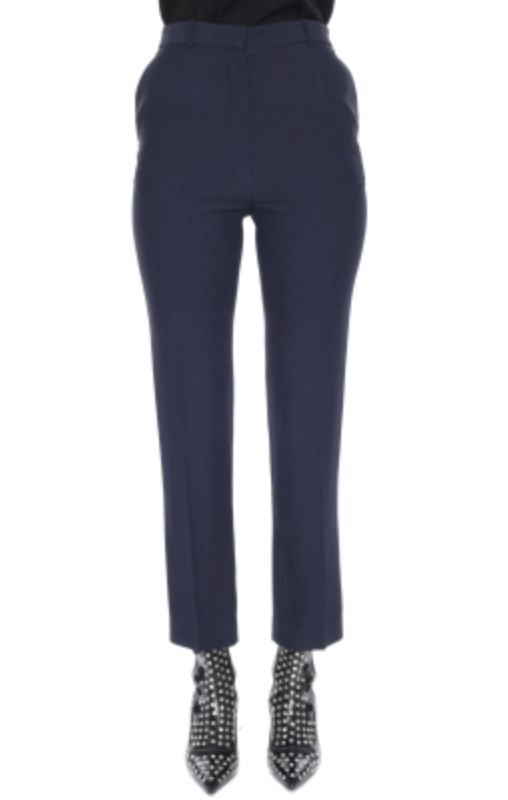 Women's Cigarette Trouser in Midnight Blue in 100% Virgin Wool | Alexander McQueen - image 1