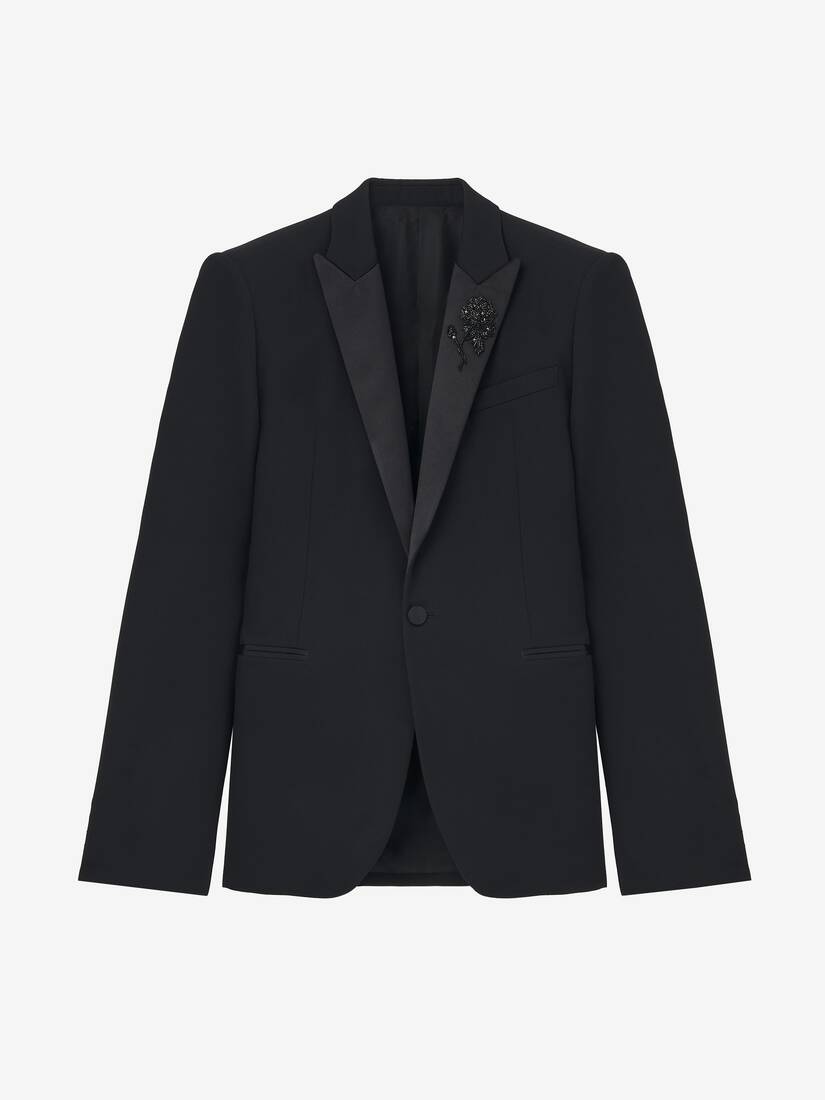 Sailor Tattoo Rose Embroidery Tuxedo Jacket