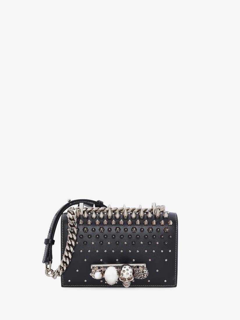 Spike Small Hobo Bag in Studded Leather