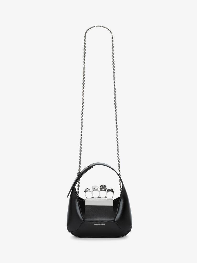 Alexander McQueen Jewelled Hobo Mini Leather Shoulder Bag