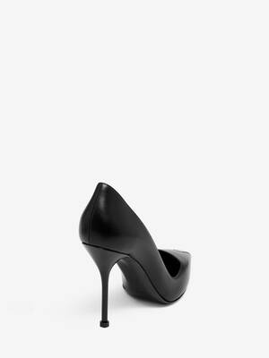 Women's Punk Pump in Black/Silver in Calf Leather | Alexander McQueen - image 3