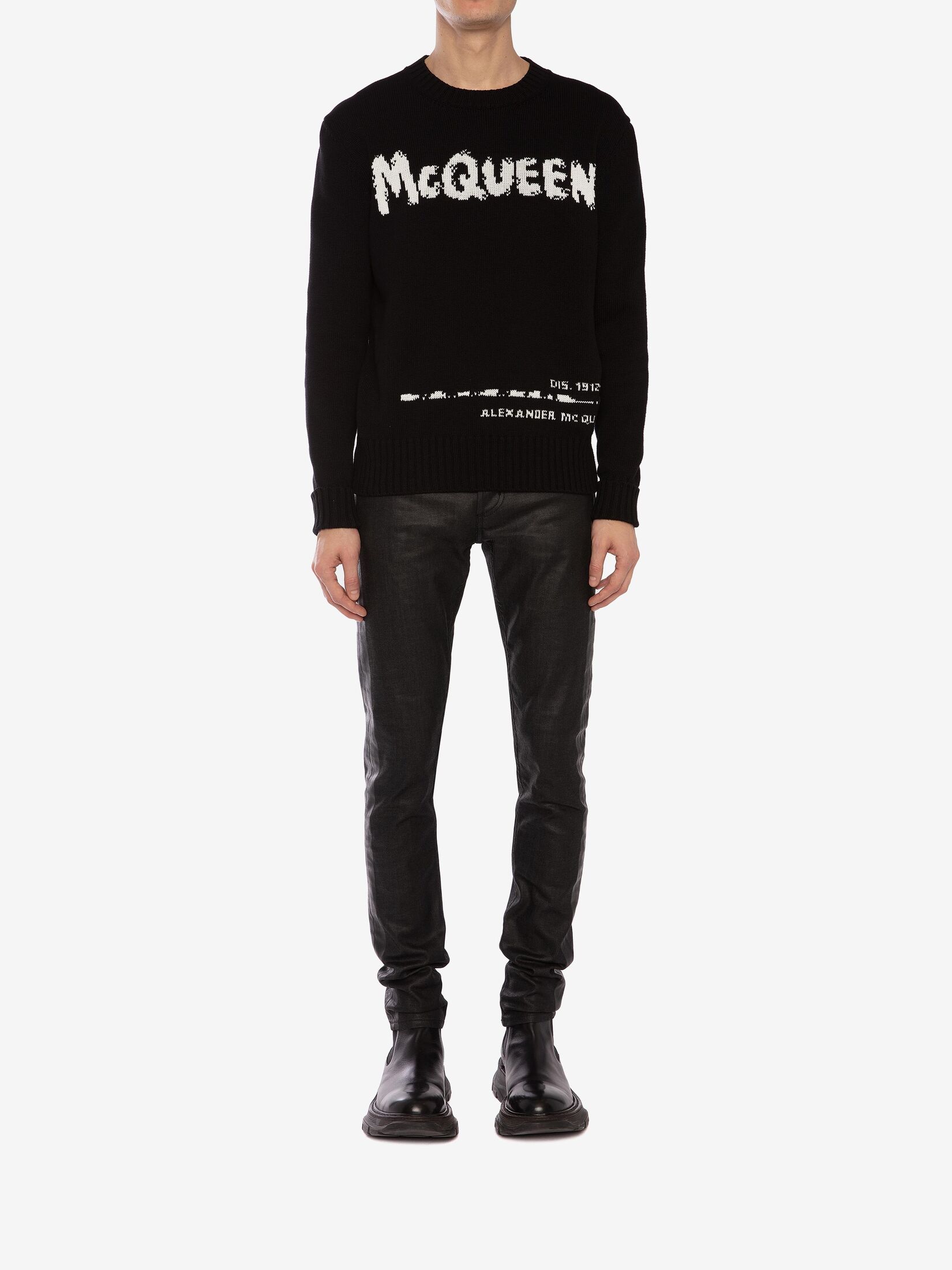 McQueen Graffiti Crew Neck Sweater