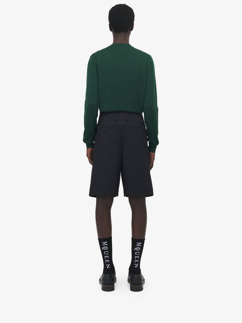 Wide Leg Chino Shorts