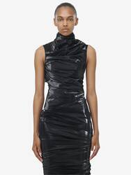 Laminated Jersey Dress