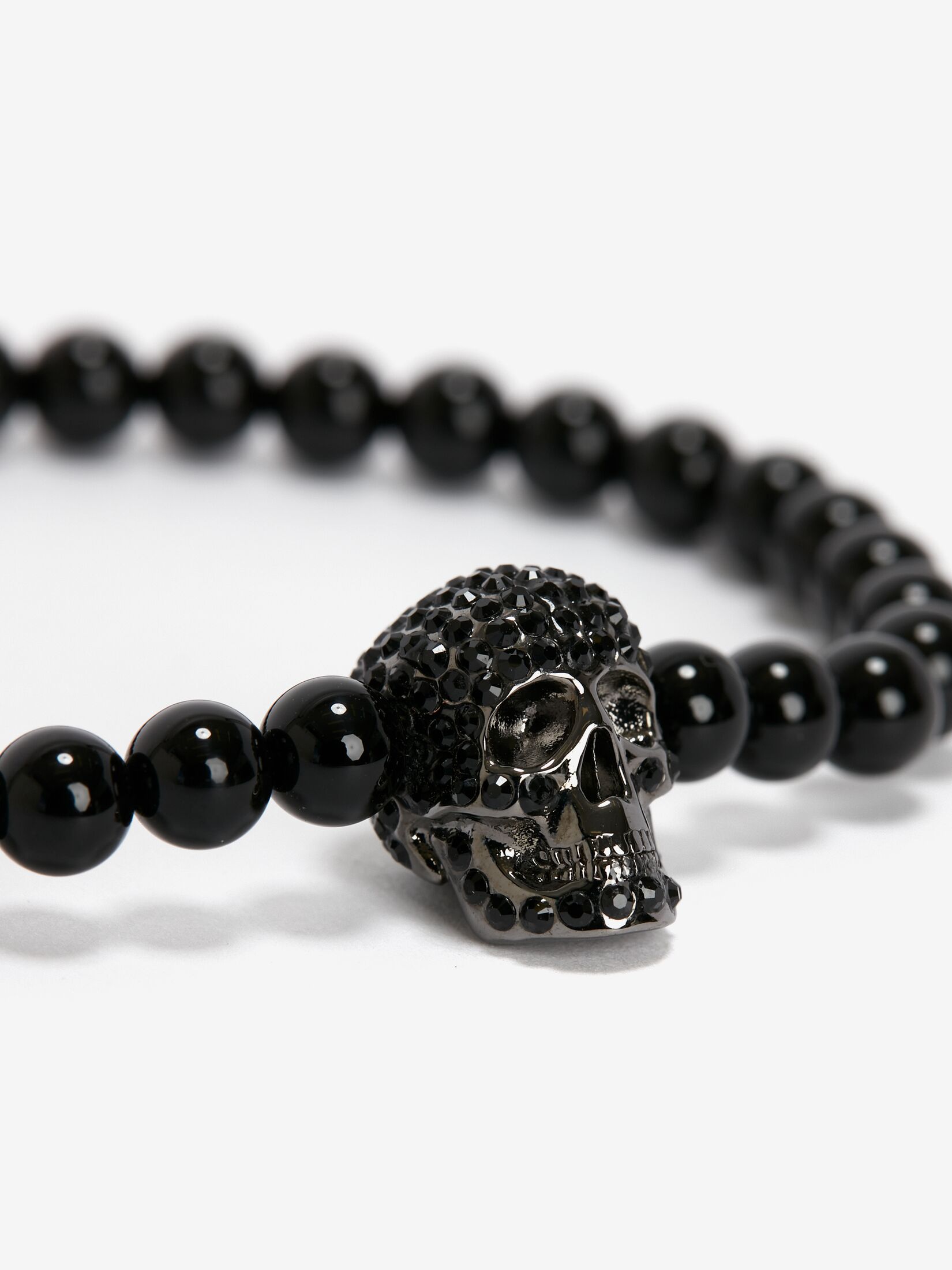 Alexander McQueen double-layered agate bead bracelet - 1064 BLACK