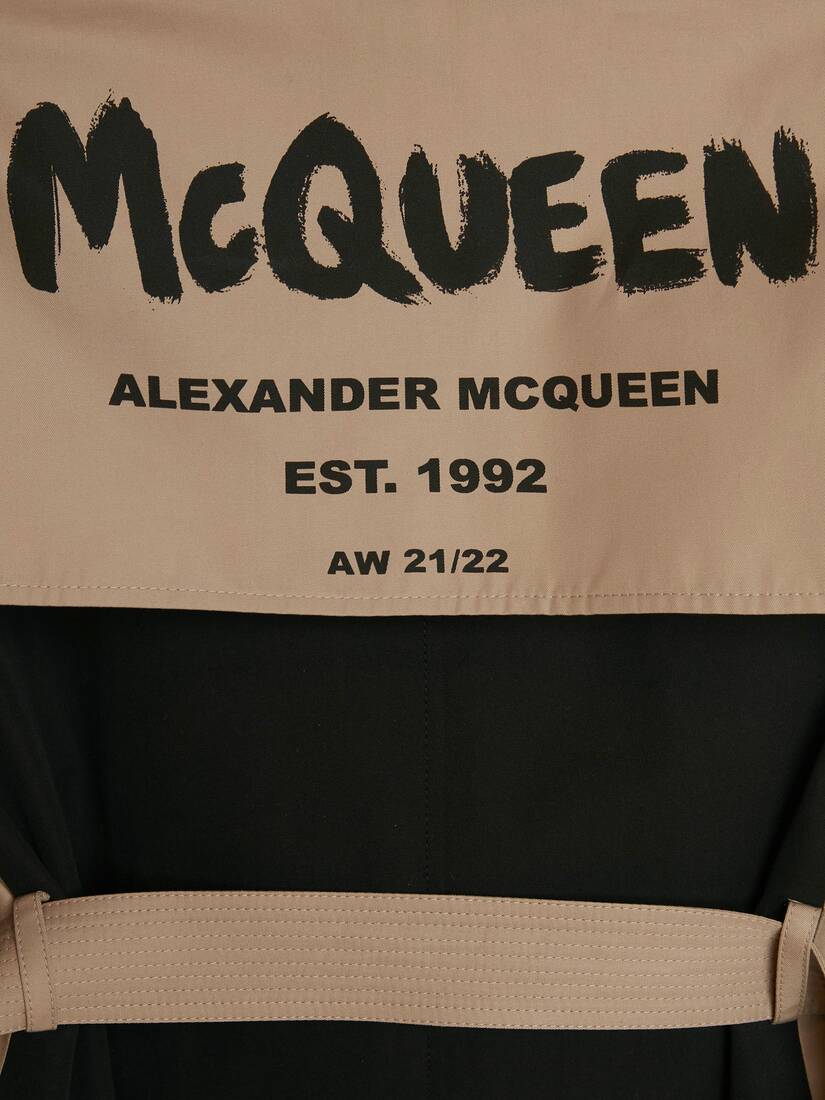 Hybrid McQueen Graffiti Trench Coat