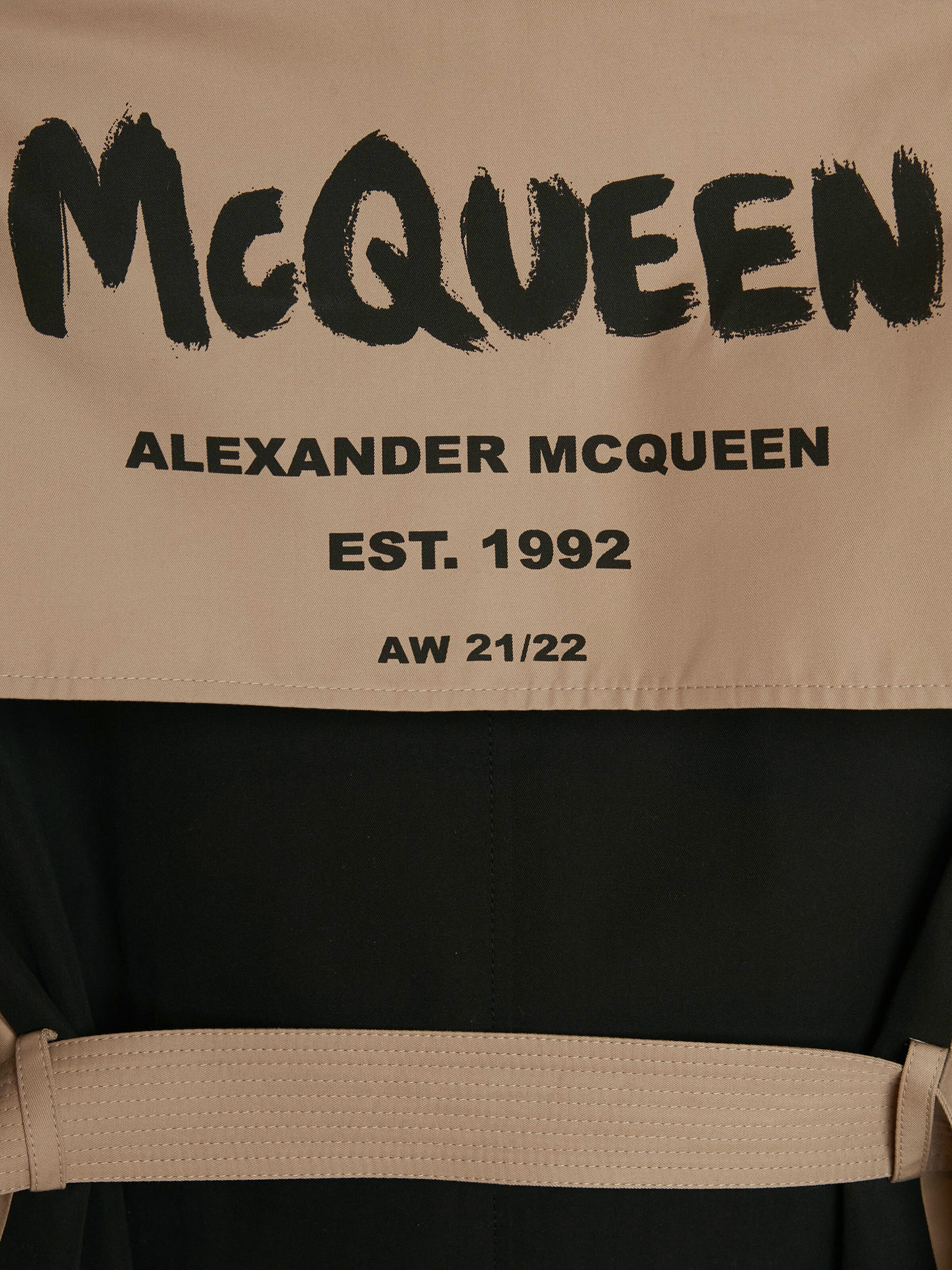 Hybrid McQueen Graffiti Trench Coat