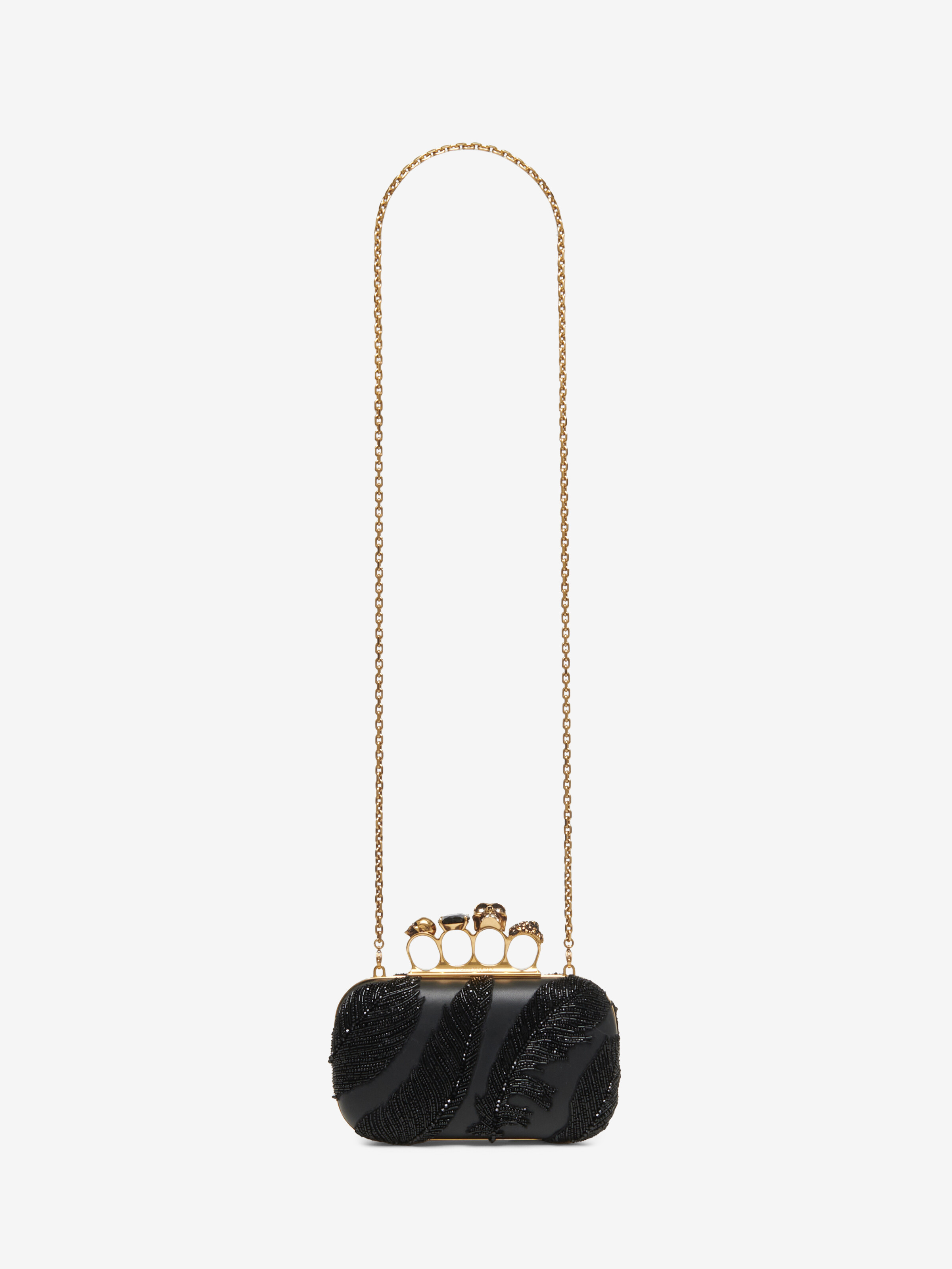 Knuckle Clutch Black for Women | Alexander McQueen