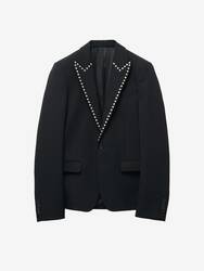 Crystal Stud Embroidery Single-breasted Jacket