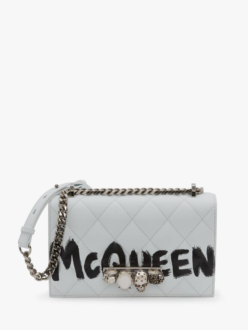 Alexander McQueen Jewelled crossbody bag Blau