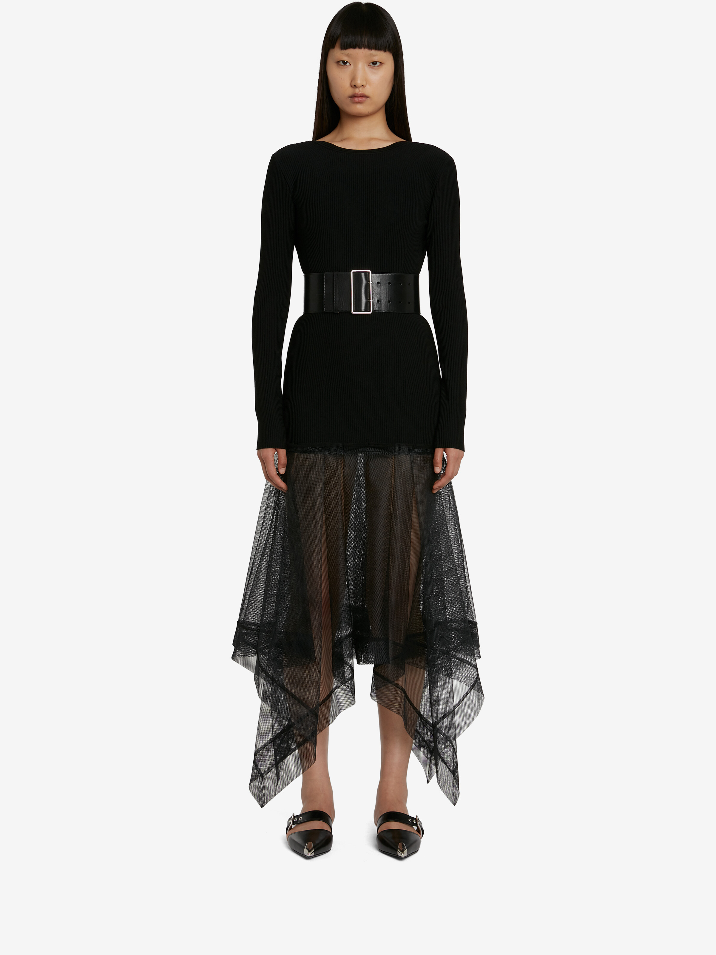 Rückenfreies Strickkleid