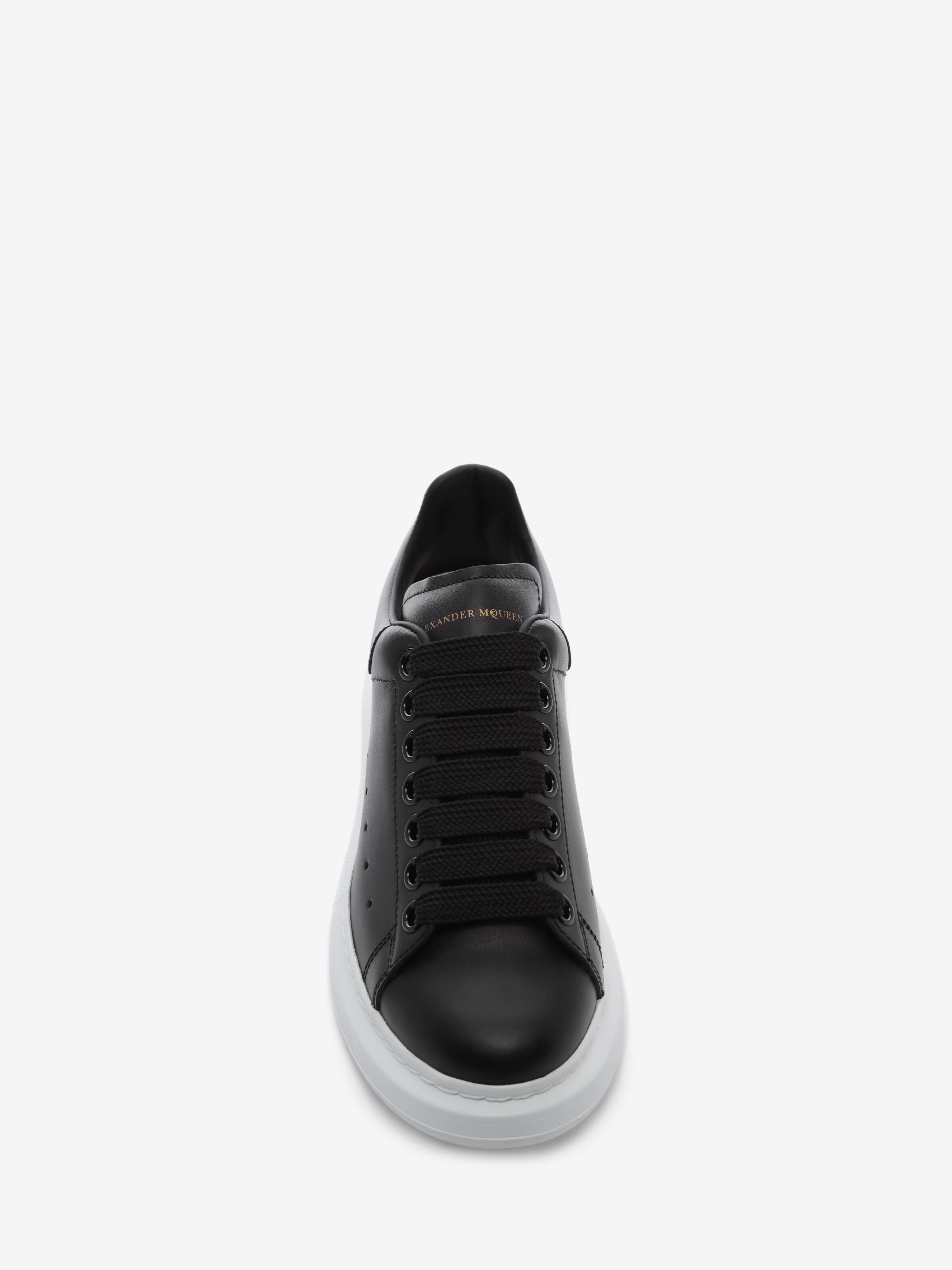 Women's Oversized Sneaker in Black in Calf Leather | Alexander McQueen - image 4
