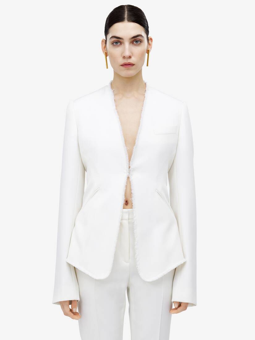 Veste de tailleur, à Bords Bruts