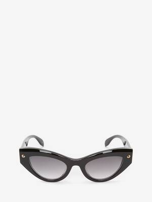 Cat-Eye-Sonnenbrille mit Spike-Studs