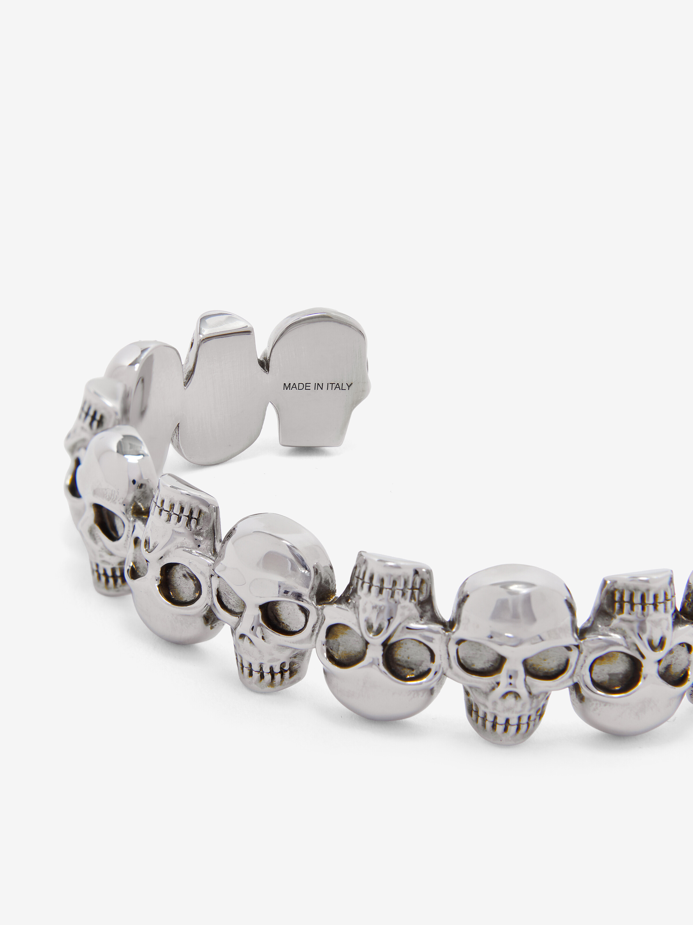 Men's Multi-skull Cuff in Antique Silver in Brass | Alexander McQueen - image 4