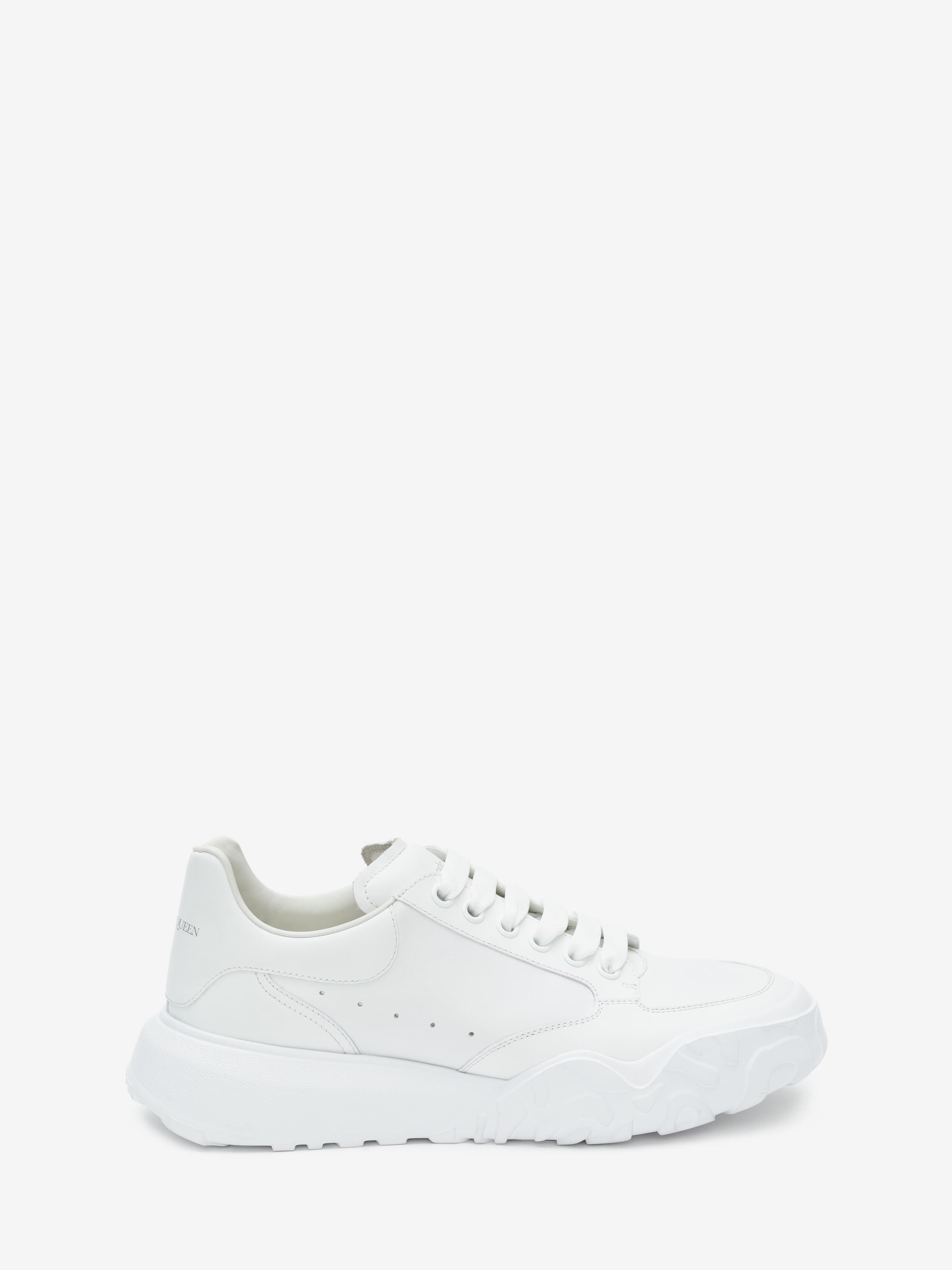 Alexander Mcqueen Outlet: New Court leather sneakers - White  Alexander Mcqueen  sneakers 634619WIA99 online at